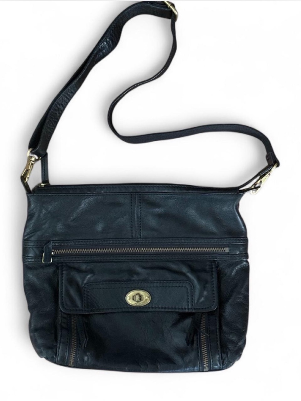 Fossil Maddox Black Leather Crossbody Bag | Style ZB5525